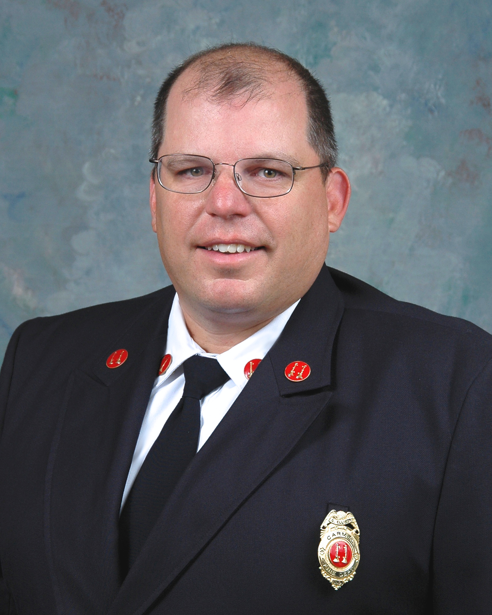 Portrait of firefighter Chris Ellison