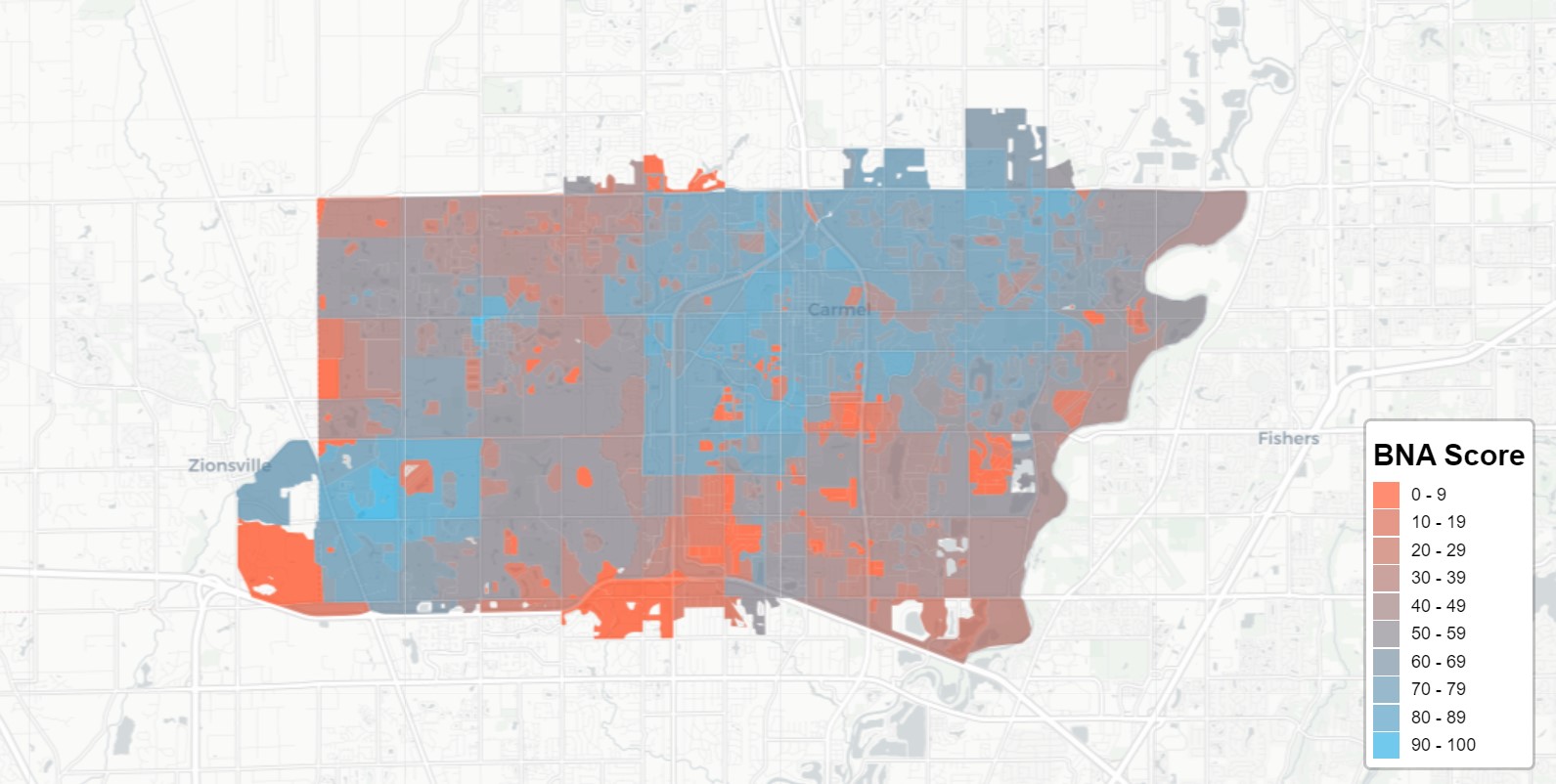 People for Bikes Carmel Map