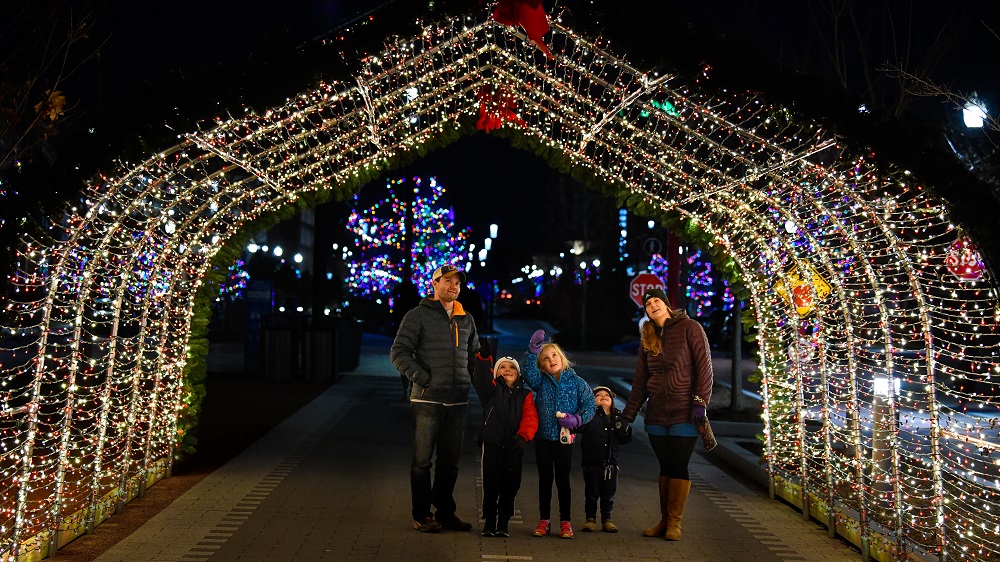 family in tunnel at Magnificent Monon