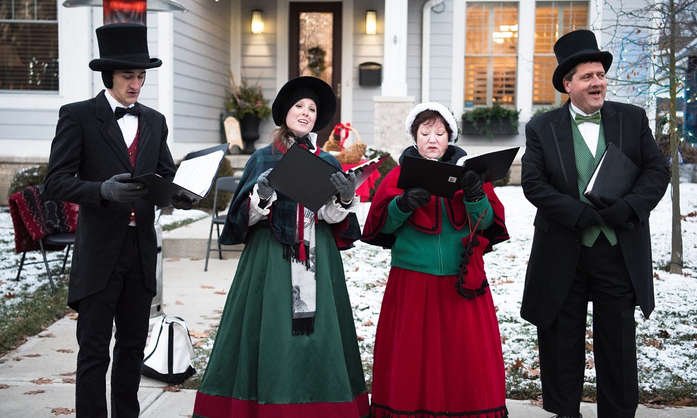 Carolers Holiday Porchfest Carmel Indiana