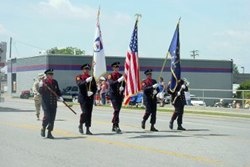 Carmel Fire Department Honor Guard marching in Carmelfest Parade